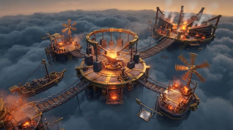 A cloud-top sky foundry