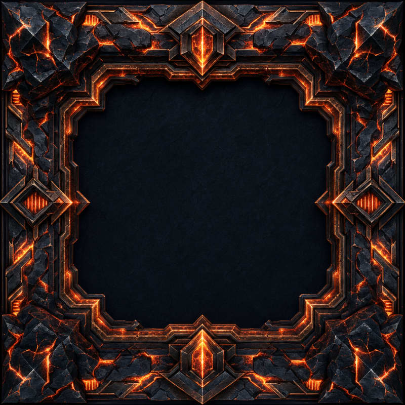 Magma Frame - Rare Card Frame