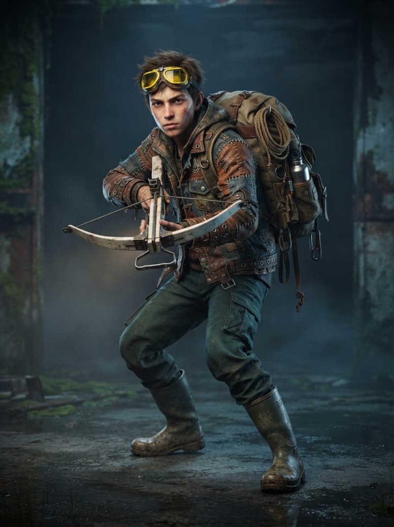 Young Scavenger with Crossbow