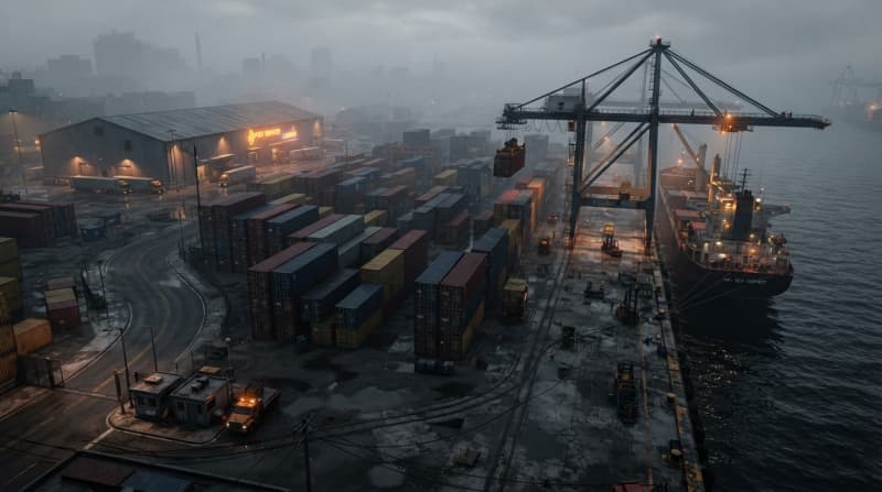 Port and industrial waterfront