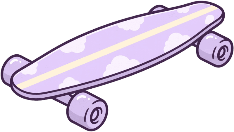 Lavender Cloud Longboard