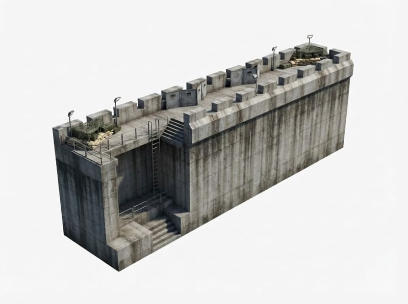 Fortress wall section