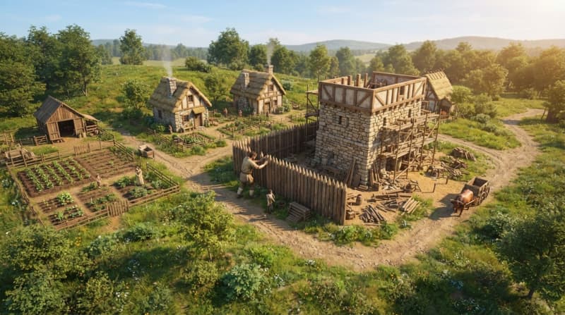 Build walls and barracks
