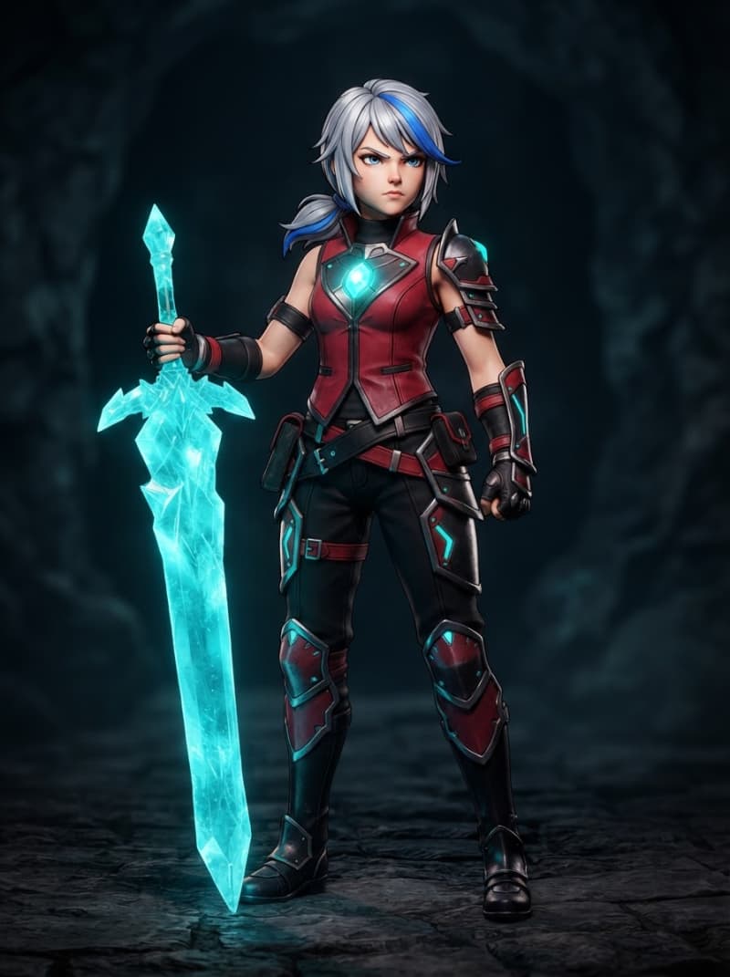 Crystal-blade warrior girl
