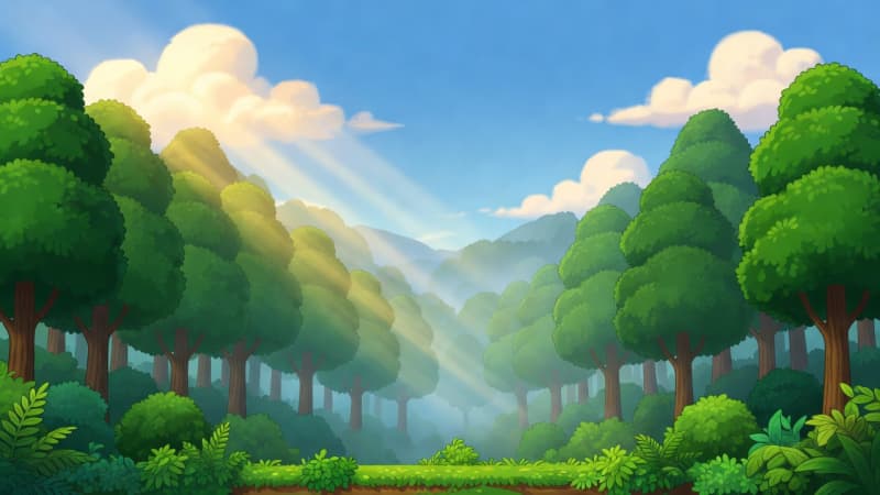 Cartoon Forest Background HD