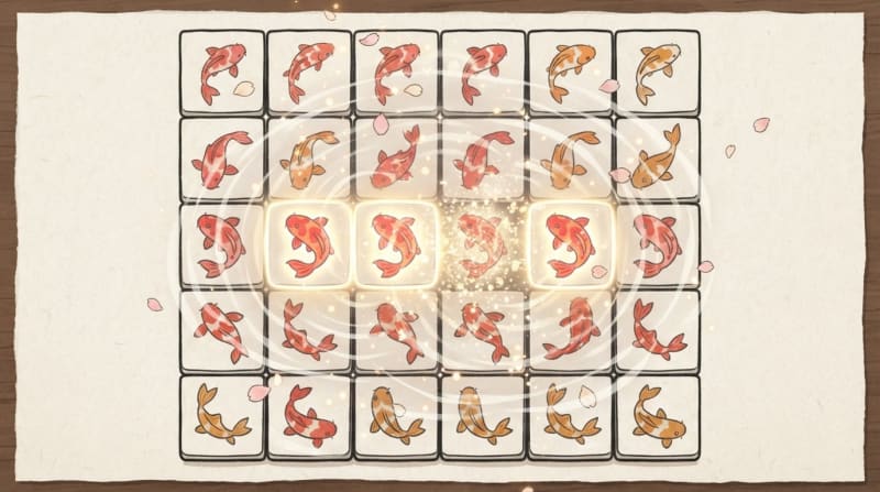 Match falling koi tiles
