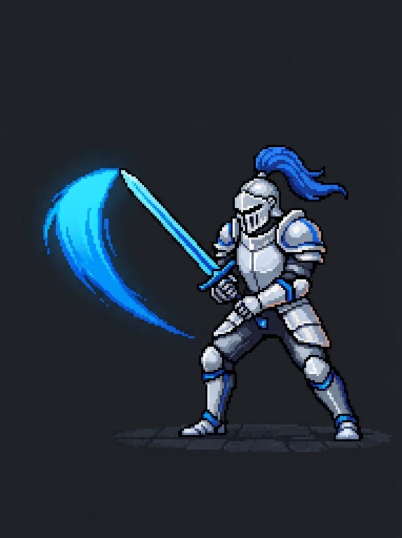 The pixel swordsman