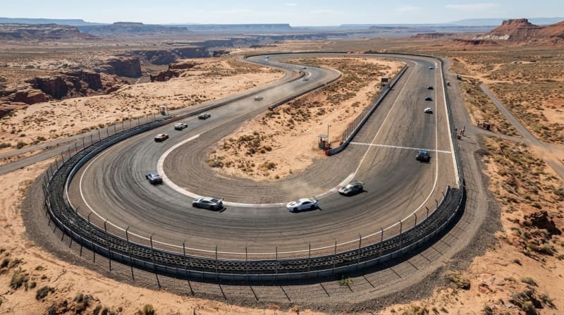 Desert flatlands speedway
