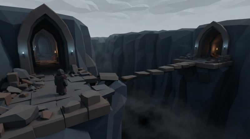 The collapsed bridge ravine