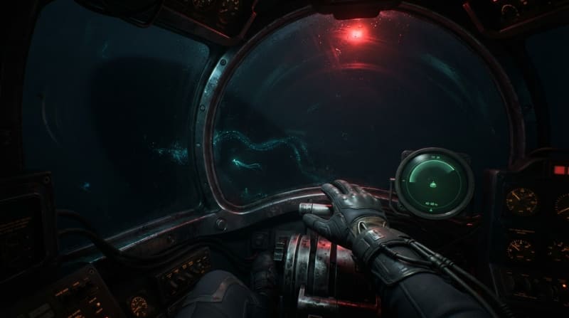 Evade something enormous in open water