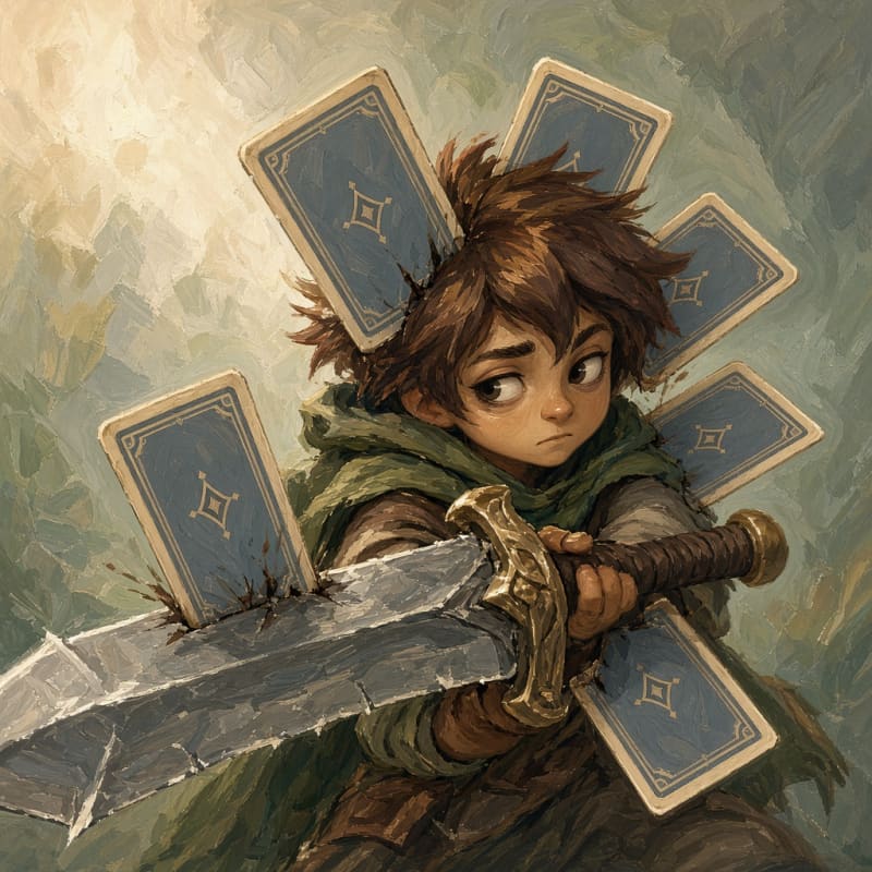 Card Studded Sword