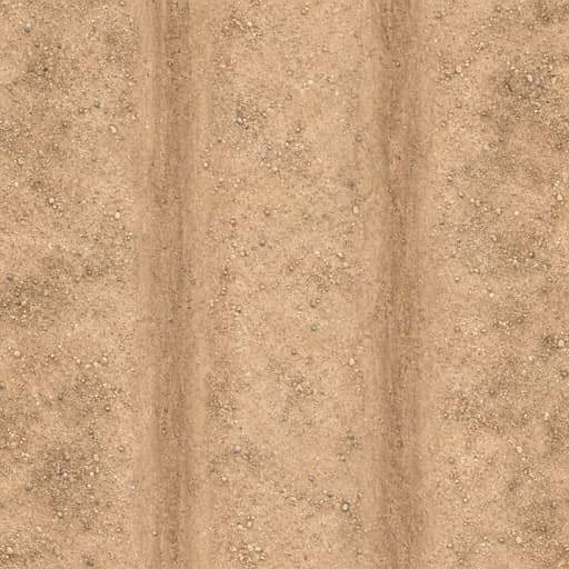 Sandy Dirt Tire Tracks