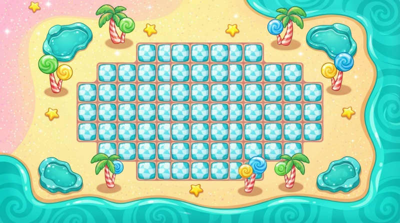 Rainbow candy beach