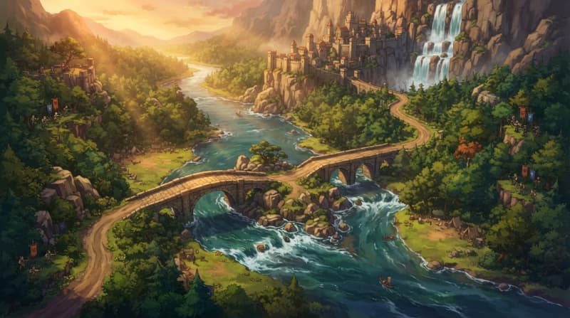 Cross the valley bridges