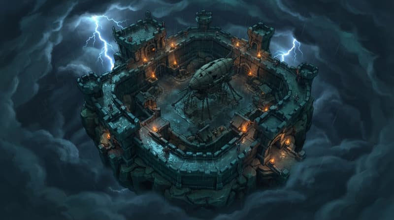 Stormcloud fortress island