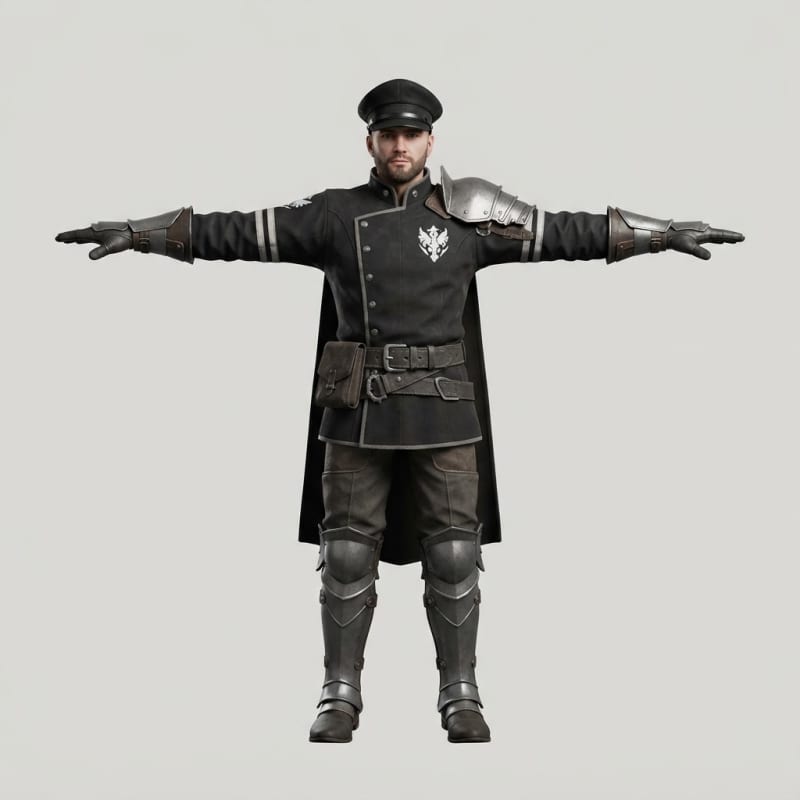 Armored Warrior T Pose
