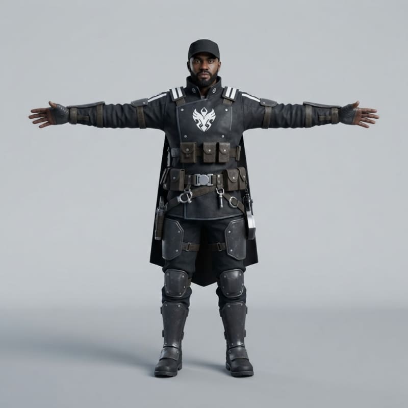 Armored Warrior T Pose
