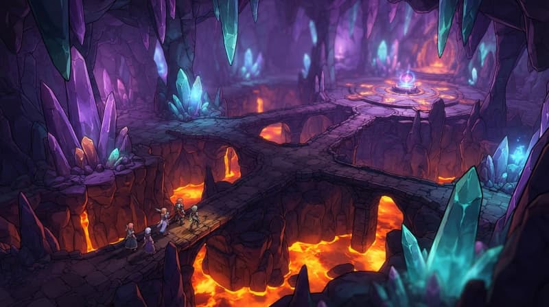Crystal cavern dungeon