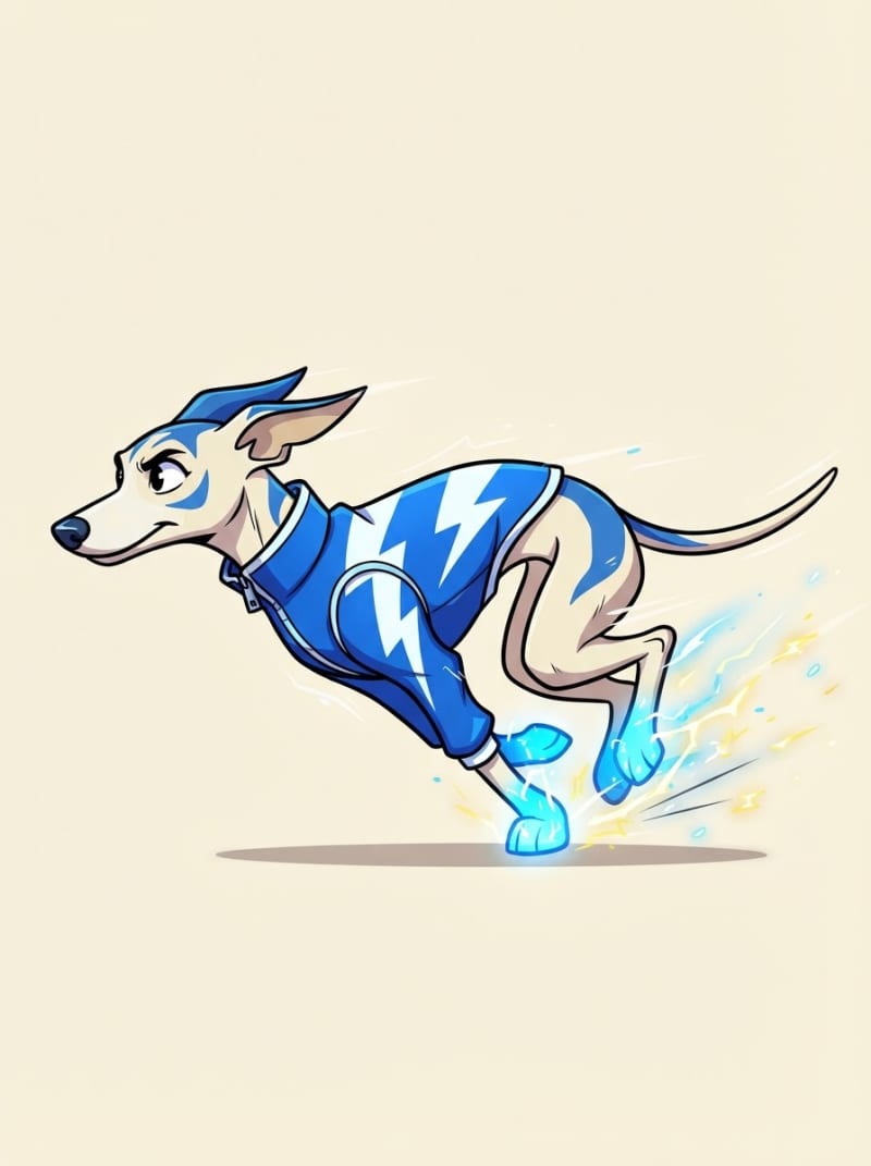 Rocket the speed dog
