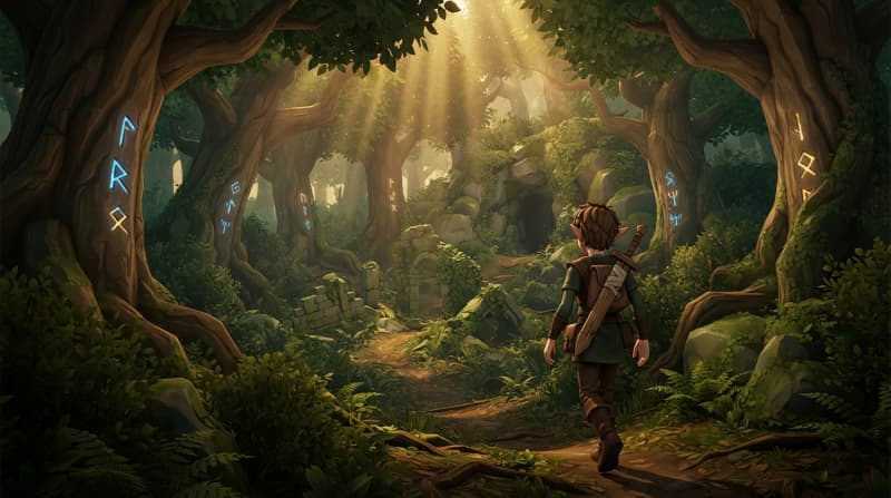 Explora un bosque antiguo