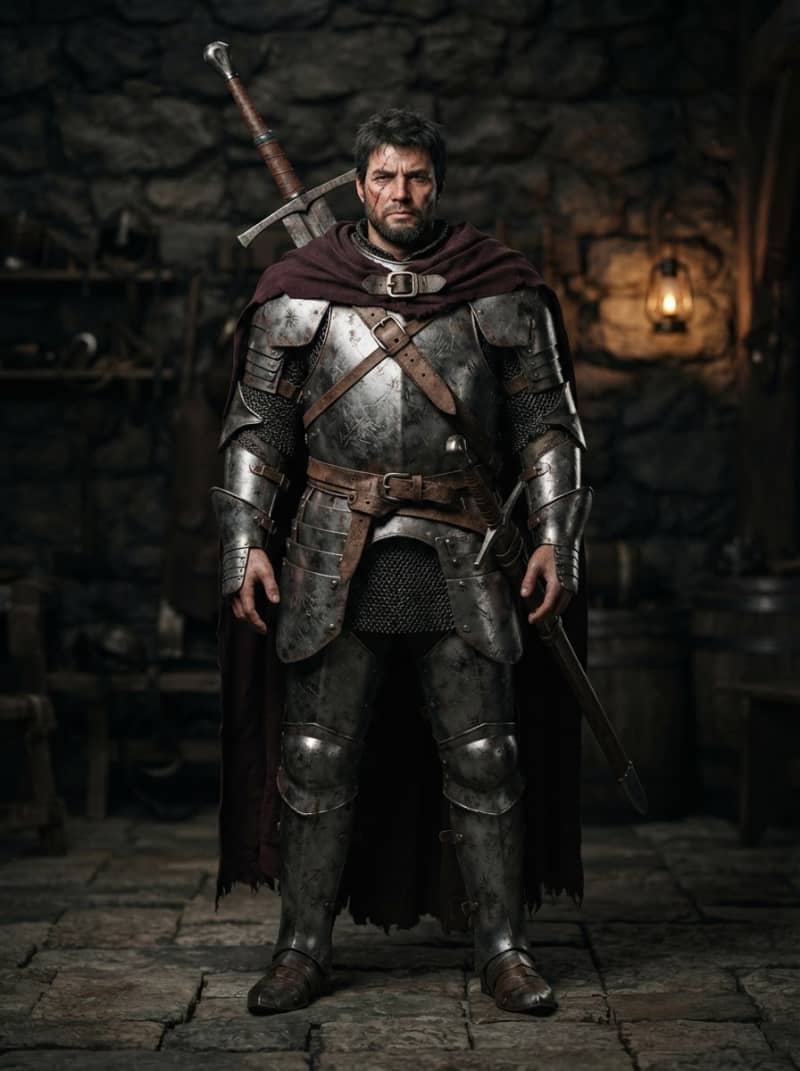 Scarred wandering sellsword