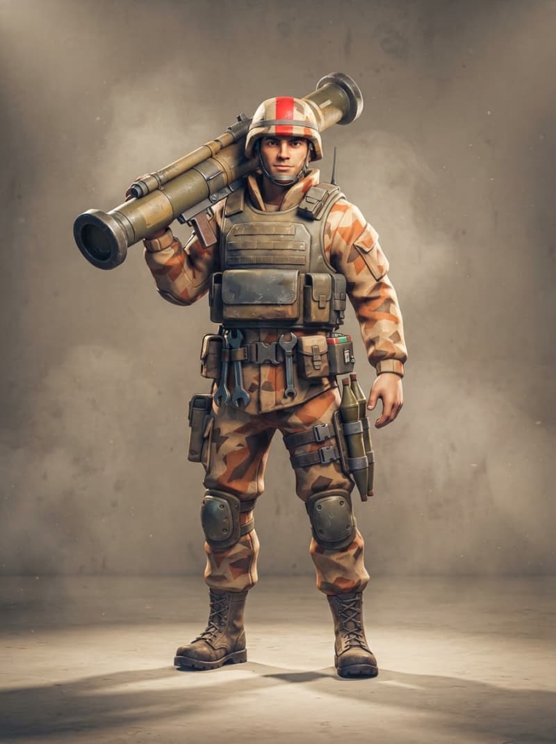 Engineer with rocket launcher