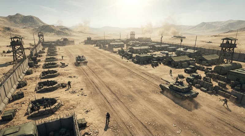 Desert military base