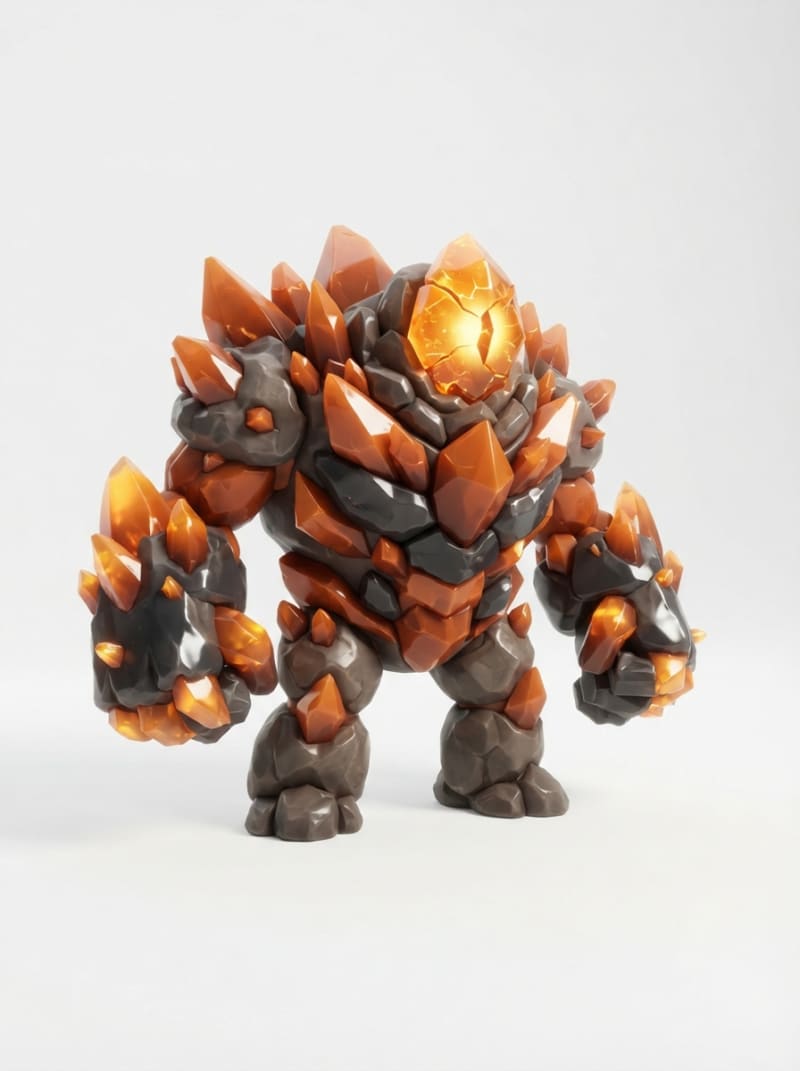A spiky rock golem