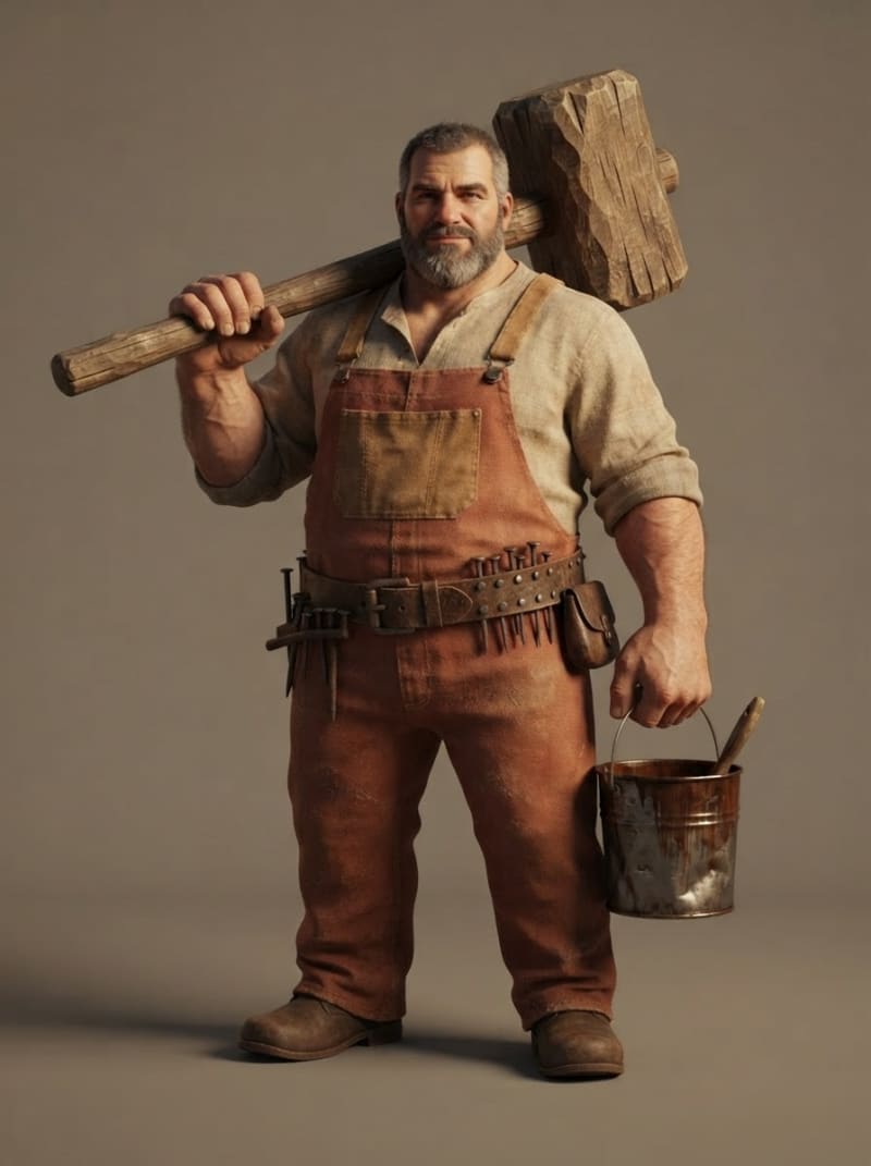 The barrel-chested foreman