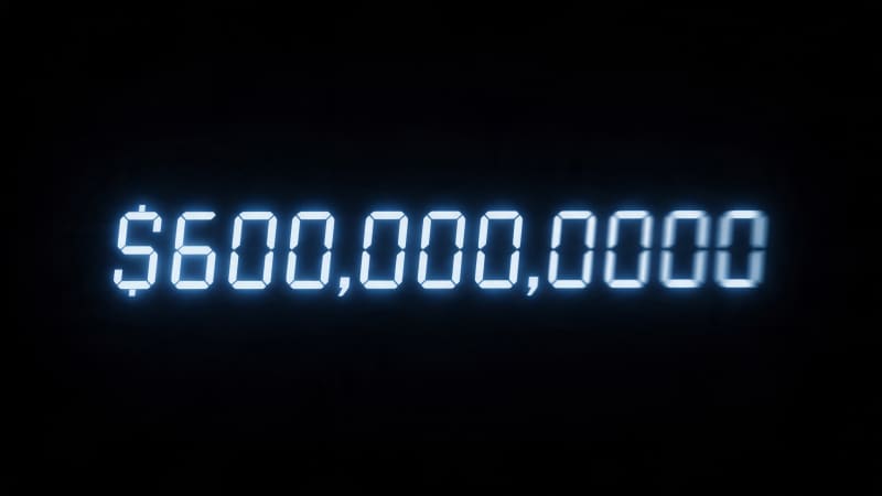 Image: Minimalist black background, glowing white digital