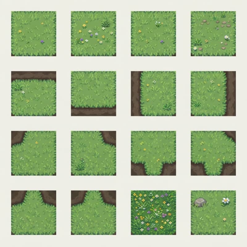 Flowery Grass Tileset