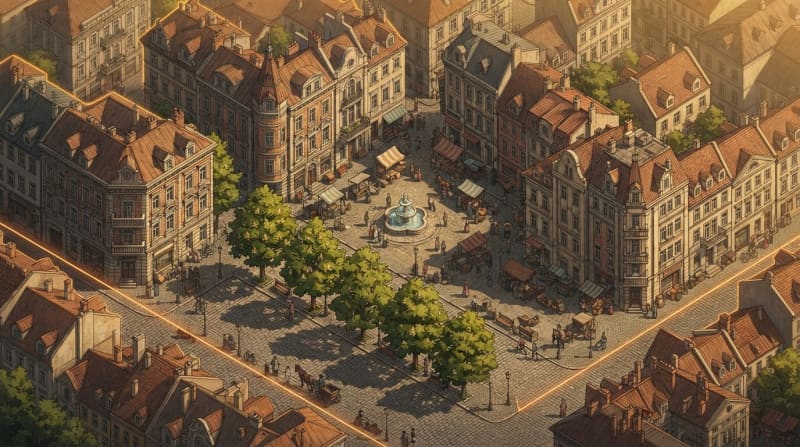 Old Town cobblestone district