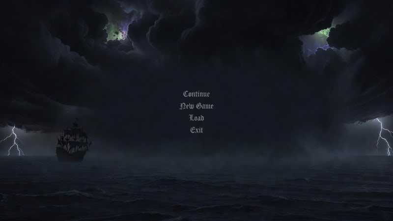 Stormy Sea Pirate Ship Menu Backdrop