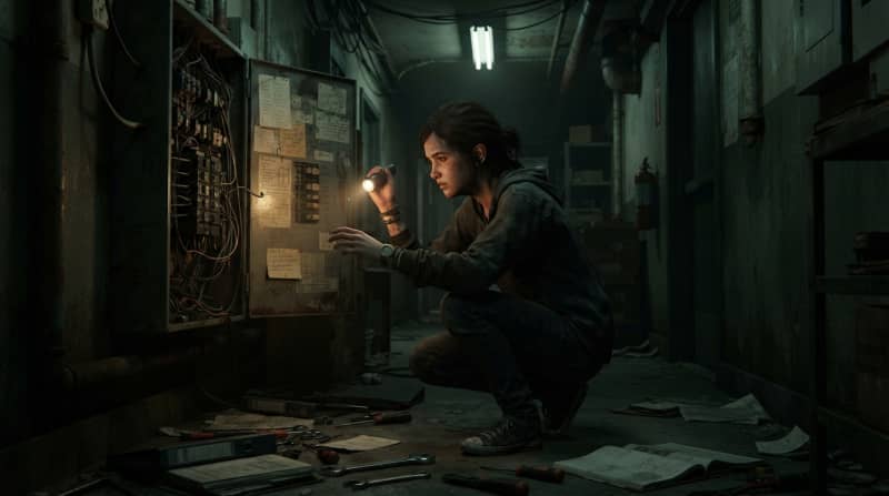 Solve puzzles to unlock doors