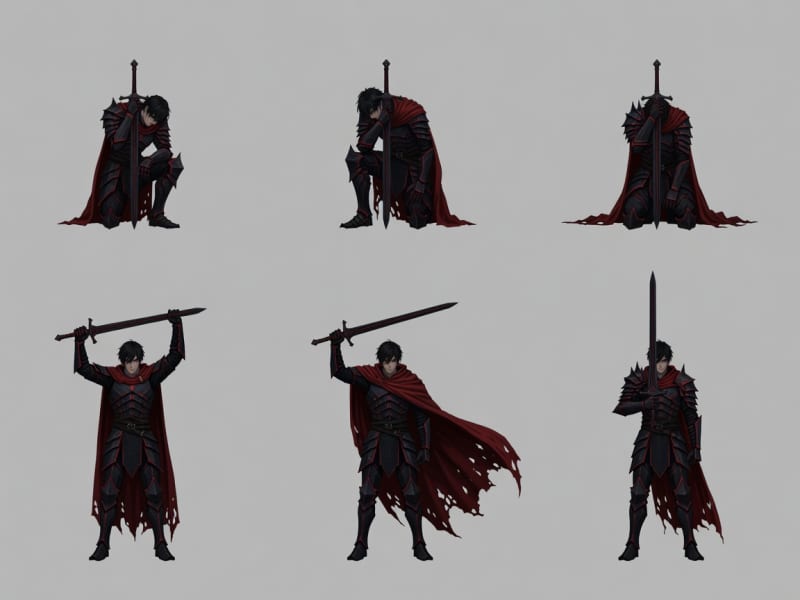 Gothic Hero Sheet B2 - defeat victory