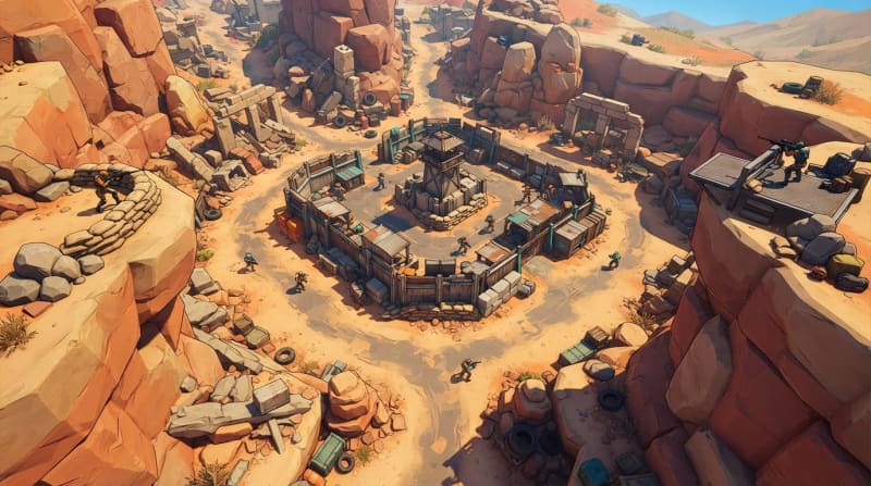 Desert canyon outpost