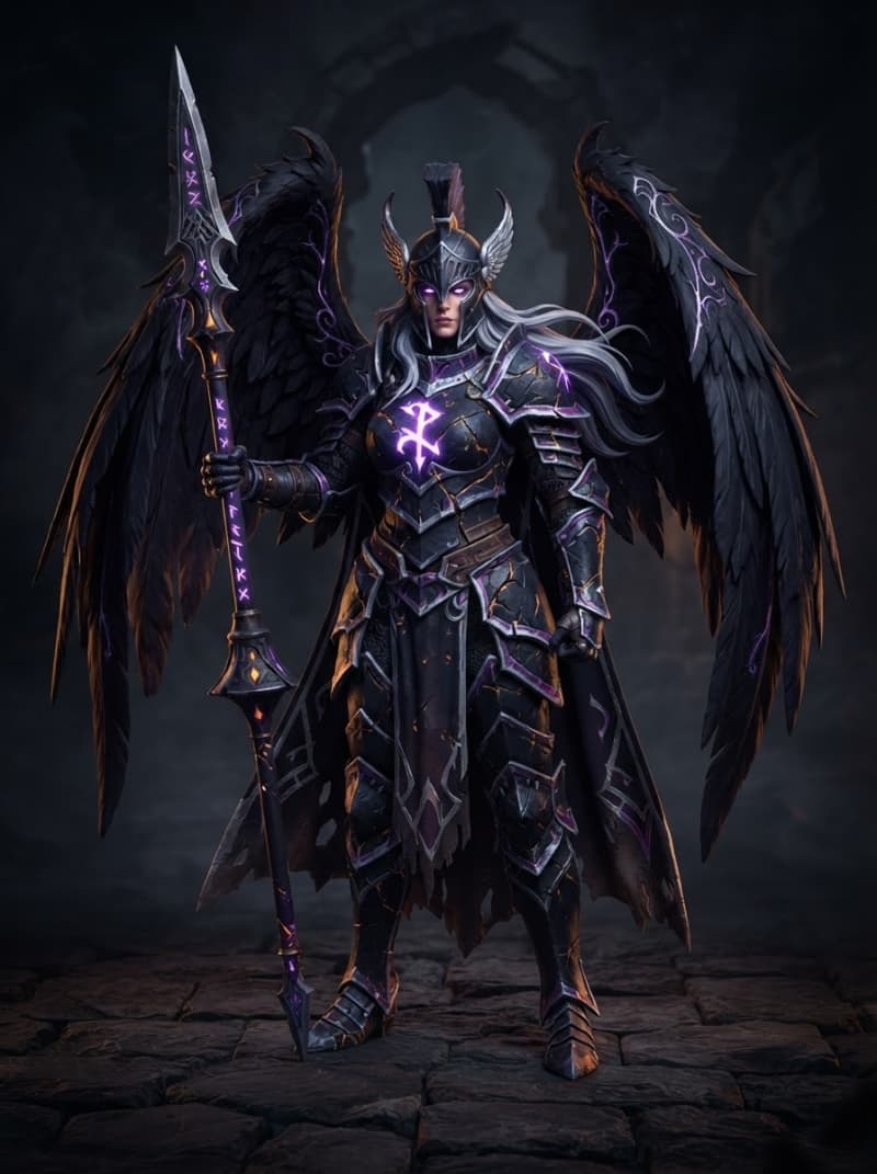 A cursed valkyrie knight