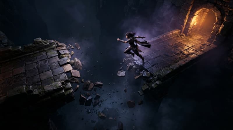 Race the collapsing bridge