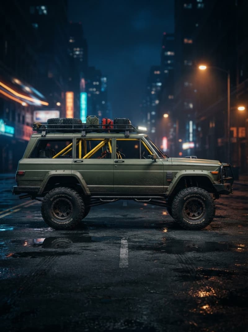 Lifted American off-road SUV
