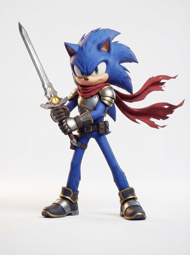 The swift blue swordsman