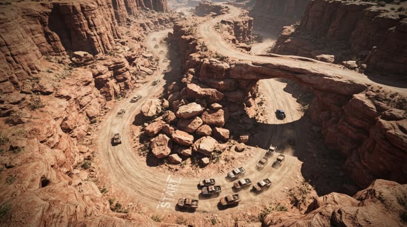 The sandstone canyon run