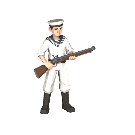 Low Poly Navy Soldier