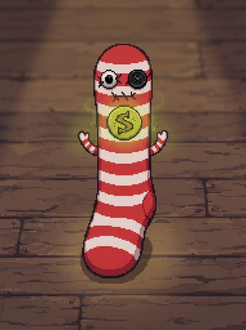 A sneaky sock puppet