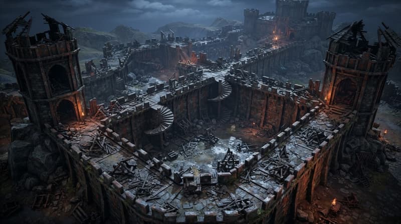 Crumbling Iron Fortress Ramparts