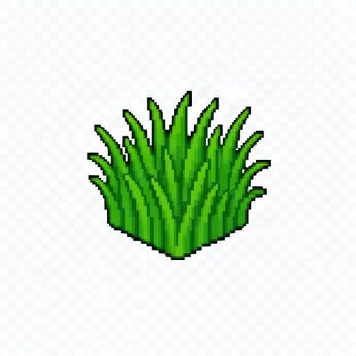Bright Green Grass Tuft