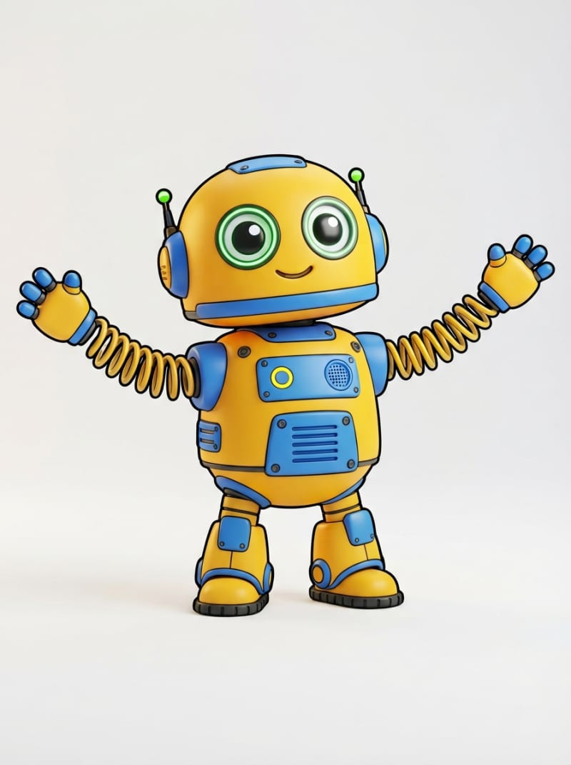 Robot de colores brillantes