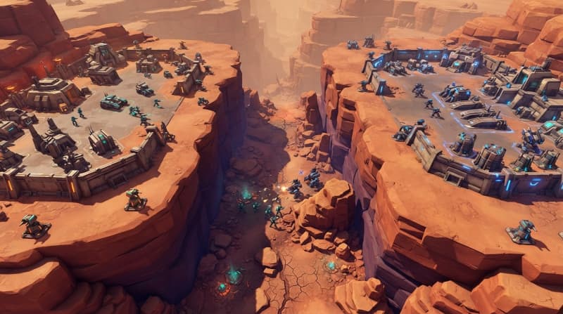 Scorched desert canyon
