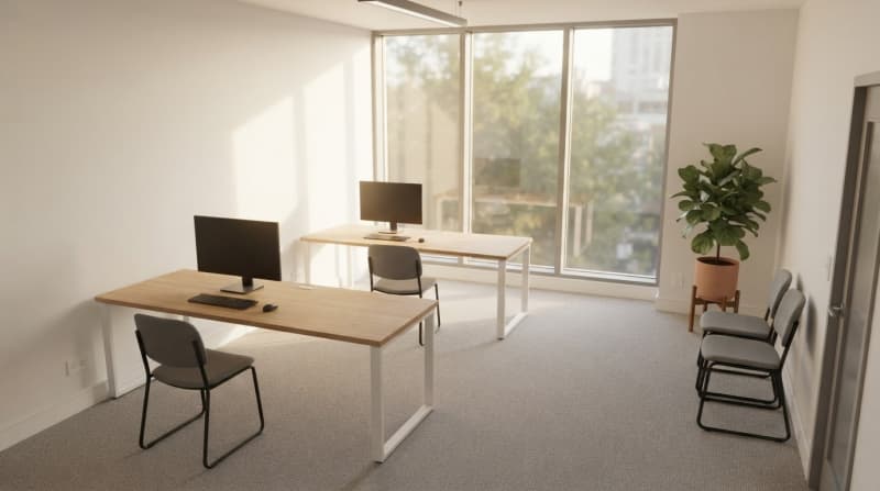 Set up the empty office