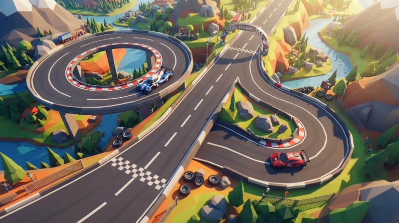 Race rivals on split paths