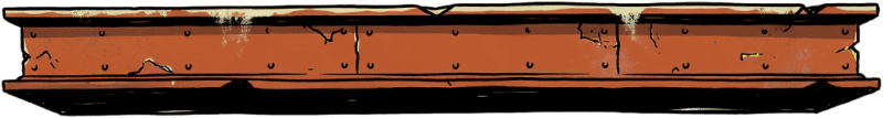 Rust Girder Platform Strip